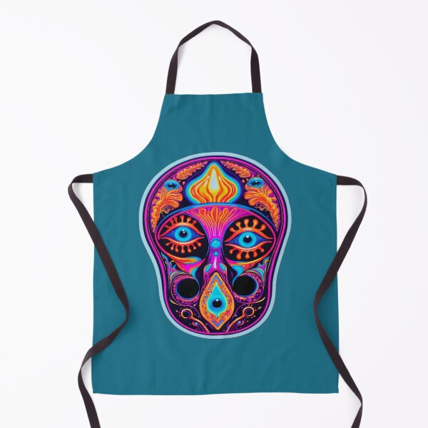 Item preview, Trippy Psychedelic Skull Masterpiece: Vibrant Whimsical Artistry in Neon Hues - Limited Edition designed and sold by PSYCRAFTINGSTORE.