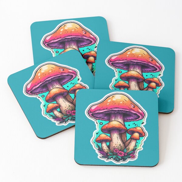 Item preview, Vibrant Psychedelic Mushroom Garden: Whimsical Artistic Embrace for Mindful Spaces designed and sold by PSYCRAFTINGSTORE.
