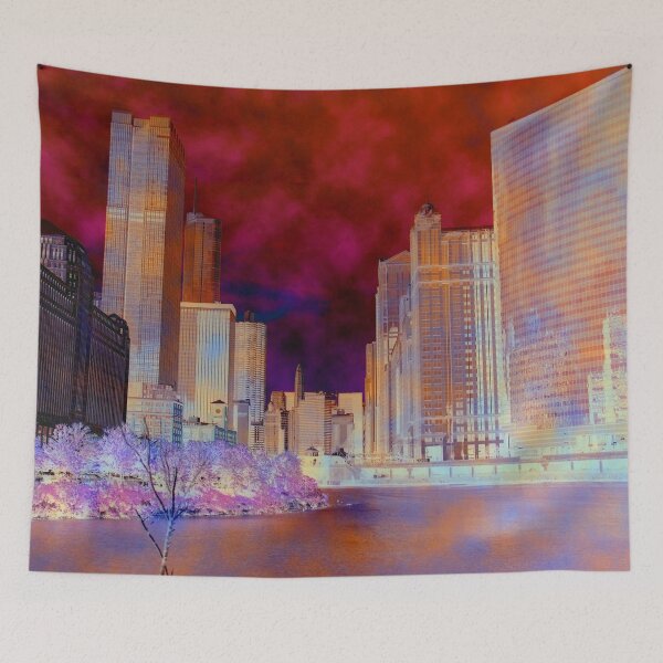 Item preview, Chicago Skyline From Chicago River designed and sold by BGGretchen.