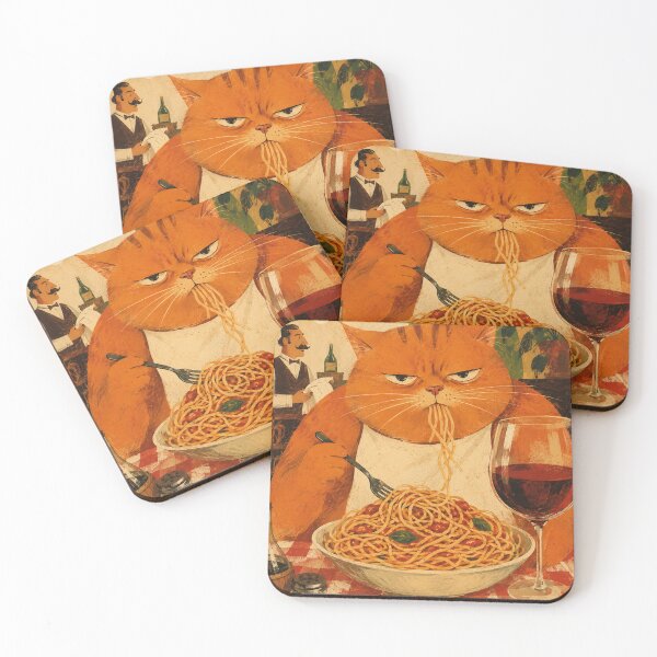 Item preview, Pasta Cat Print designed and sold by Marmalade Oddities.