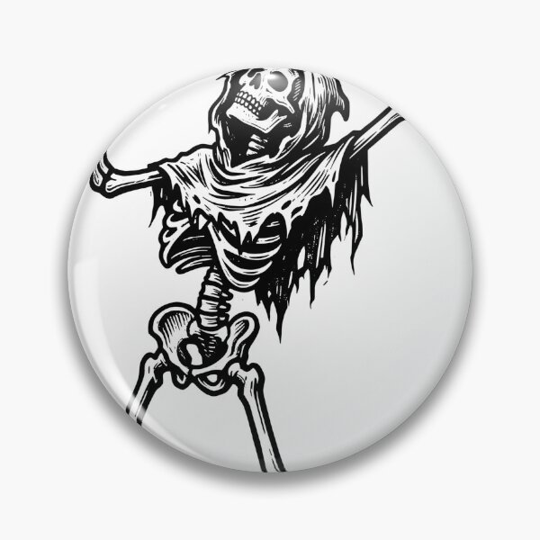 Item preview, Skeleton with Tattered Scarf Holding Flaming Torch High in Triumphant Pose designed and sold by MisteryDesigner.
