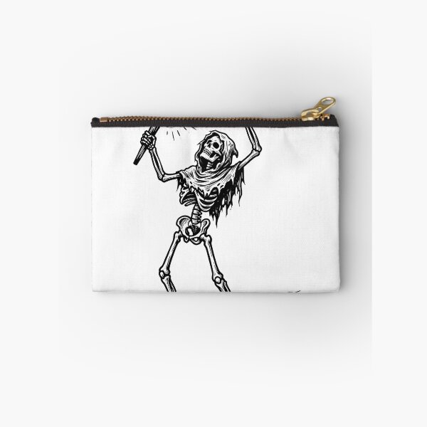Item preview, Skeleton with Tattered Scarf Holding Flaming Torch High in Triumphant Pose designed and sold by MisteryDesigner.