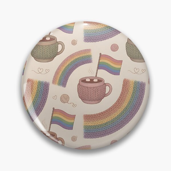Item preview, Cozy Knitted Rainbow Pride Hot Cocoa Seamless Pattern designed and sold by ZhivanCrimson.