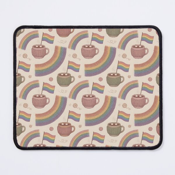 Item preview, Cozy Knitted Rainbow Pride Hot Cocoa Seamless Pattern designed and sold by ZhivanCrimson.