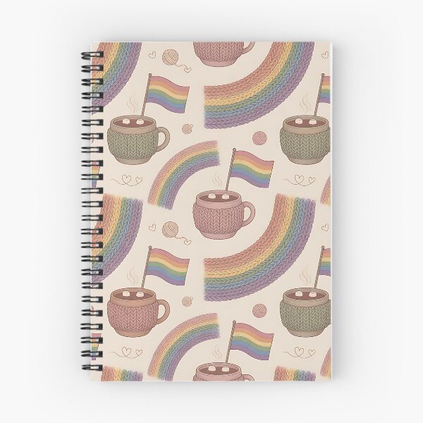 Item preview, Cozy Knitted Rainbow Pride Hot Cocoa Seamless Pattern designed and sold by ZhivanCrimson.