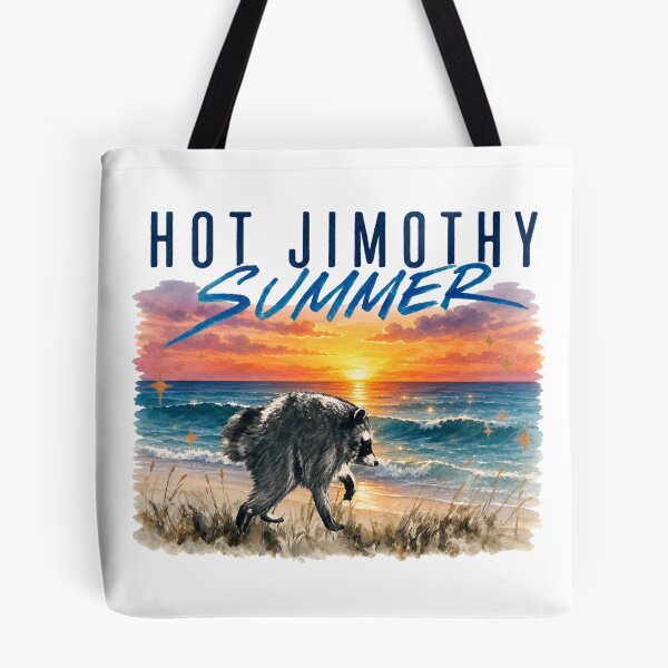 Item preview, Jimothy Raccoon - Hot Jimothy Summer – Vintage Beach Raccoon Sunset designed and sold by JessArty ⭐⭐⭐⭐⭐.