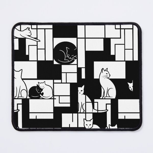 Item preview, Mondrian Style Cats Geometric Pattern  designed and sold by Timegraf.