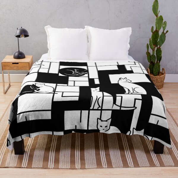 Item preview, Mondrian Style Cats Geometric Pattern designed and sold by Timegraf.