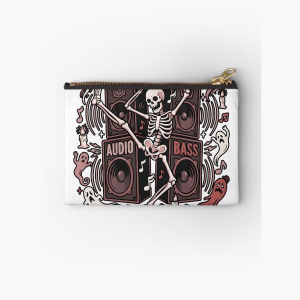 Item preview, Skeleton Dancing Between Giant Speakers Surrounded by Ghosts and Musical Notes designed and sold by MisteryDesigner.