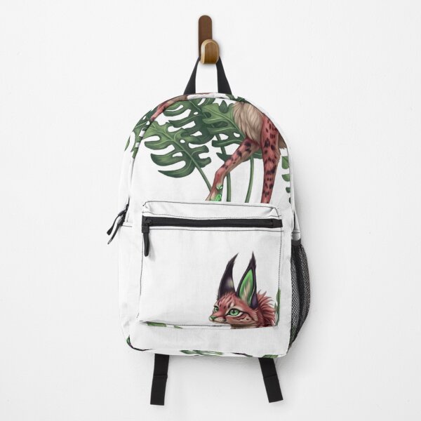 Item preview, Fantasy Lynx Cat with Tropical Monstera Leaves Illustration designed and sold by MayMay79831.