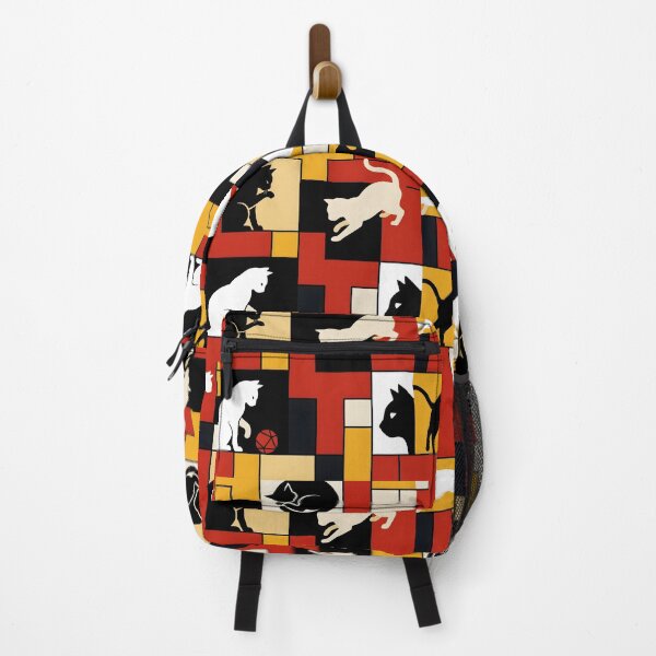 Item preview, Mondrian Style Cats Geometric Pattern designed and sold by Timegraf.