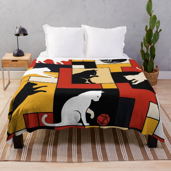 Item preview, Mondrian Style Cats Geometric Pattern designed and sold by Timegraf.