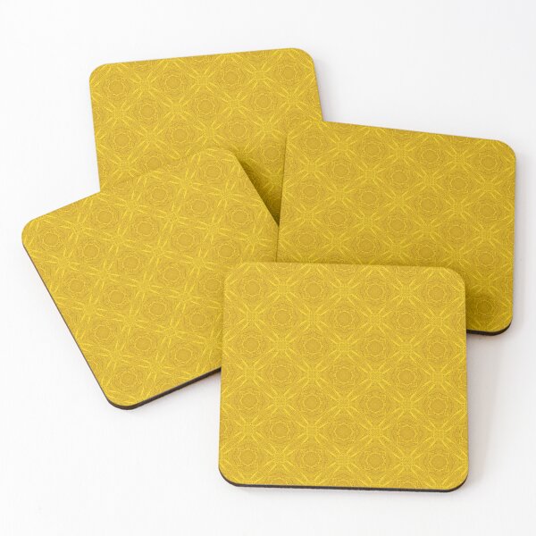 Item preview, Mandala Tile - Gold & Tan Orange designed and sold by Moonlit Datura.