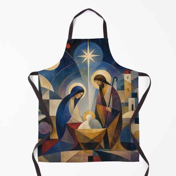 Item preview, Geometric Nativity Scene – Modern Christian Christmas Art with the Holy Family designed and sold by GutyzDesignsES.