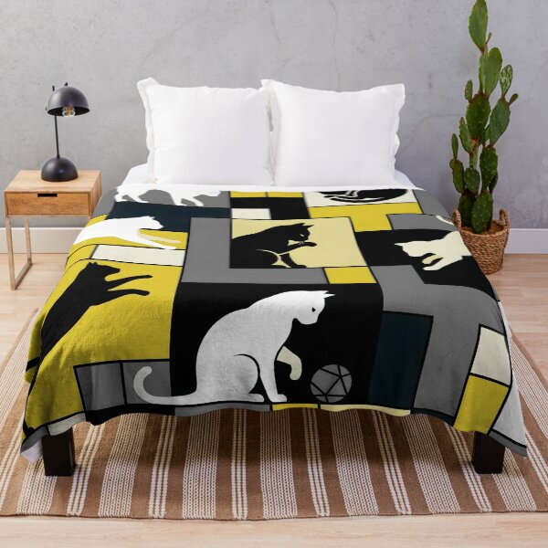 Item preview, Mondrian Style Cats Geometric Pattern designed and sold by Timegraf.