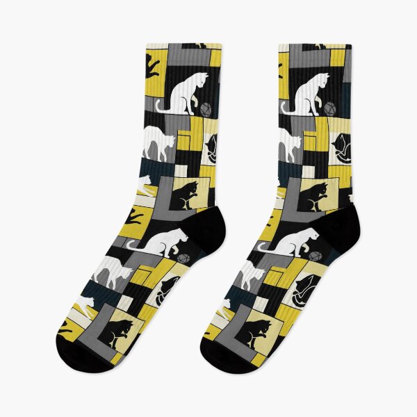 Item preview, Mondrian Style Cats Geometric Pattern  designed and sold by Timegraf.