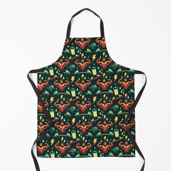 Item preview, Muscular Gym Flex Fitness Seamless Pattern designed and sold by ZhivanCrimson.