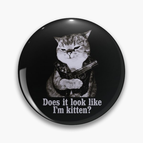 Item preview, Funny Cat Shirt Cat with Gun T-Shirt Badass Cat Leather Vest Tee Sarcastic Cat Lover Gift Cute Cat Pun Top Funny Animal Graphic Shirt [Black Shirt Only] designed and sold by Off-Road-Zone.