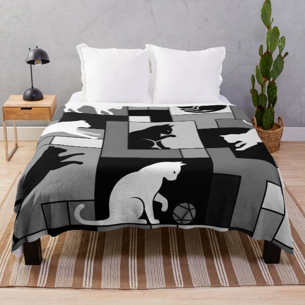 Item preview, Mondrian Style Cats Geometric Pattern designed and sold by Timegraf.