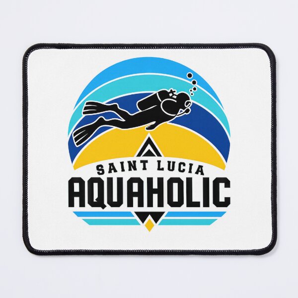Item preview, St. Lucia Scuba Diving Retro Semicircle Silhouette Travel designed and sold by scicilysimonee.