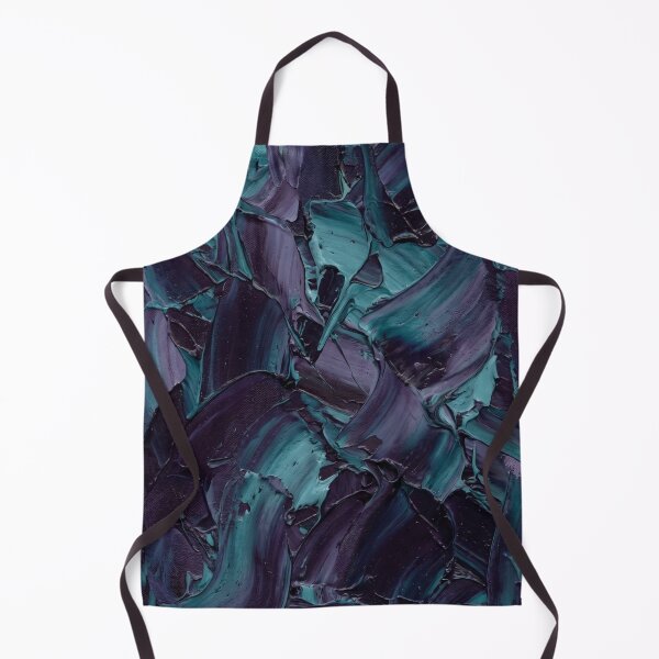 Item preview, Dark Teal Purple Abstract Impasto Palette Knife Painting designed and sold by Pride Emblem Prints.