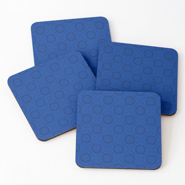 Item preview, Mandala Tile - Blue & Dark Blue designed and sold by Moonlit Datura.