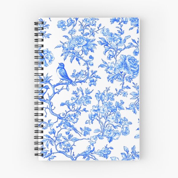 Item preview, Chinoiserie Pattern Penoies & L'oiseaux Ming Blue designed and sold by PixDezines.