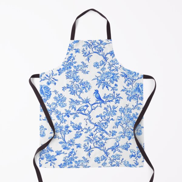 Item preview, Chinoiserie Pattern Penoies & L'oiseaux Ming Blue designed and sold by PixDezines.