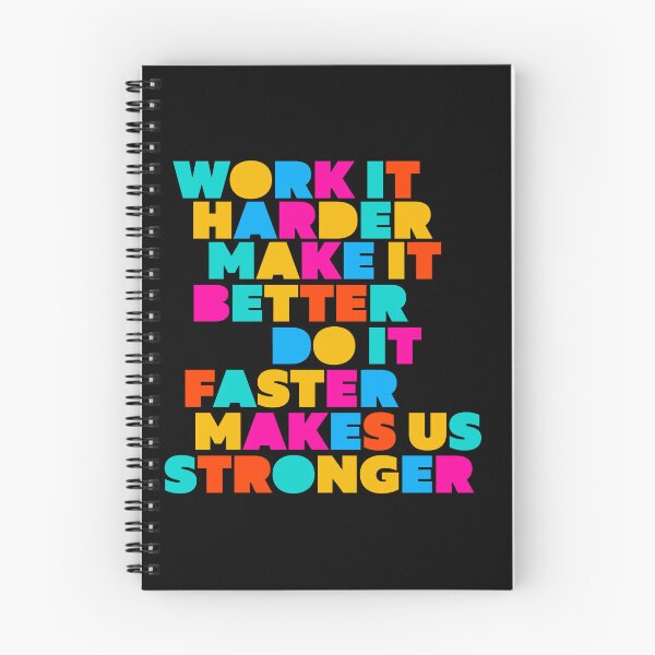 Item preview, Work It Harder Make It Better Do It Faster Makes Us Stronger Retro Geometric Typography designed and sold by paulo silveira.