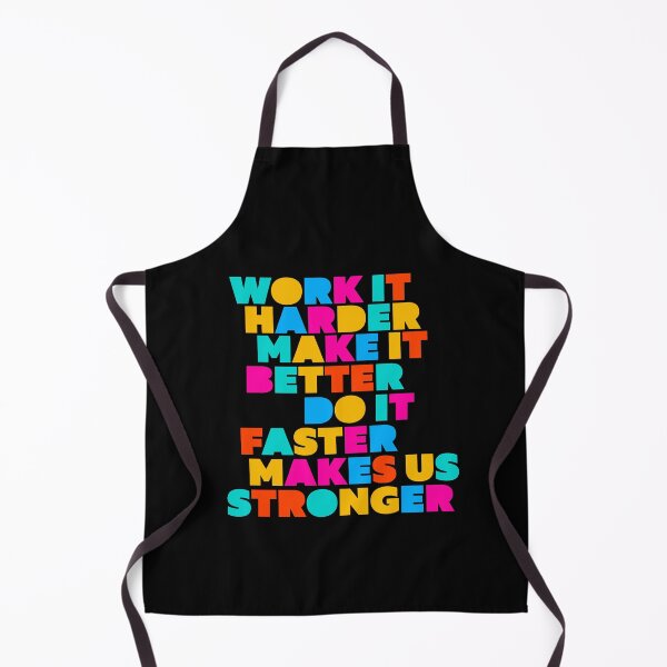 Item preview, Work It Harder Make It Better Do It Faster Makes Us Stronger Retro Geometric Typography designed and sold by paulo silveira.