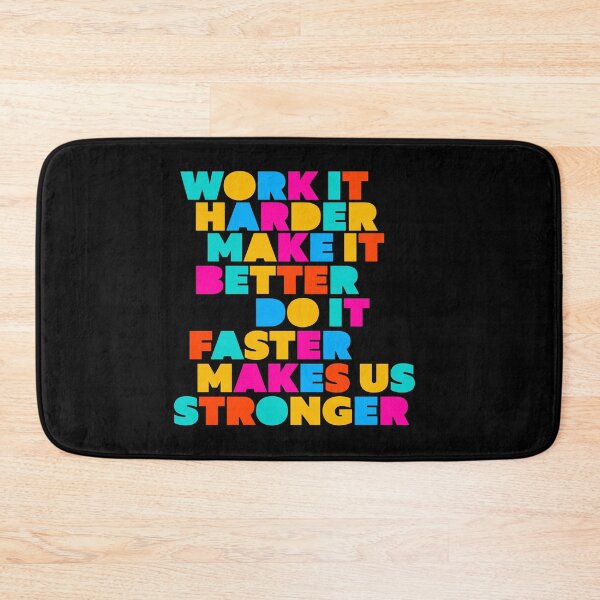 Item preview, Work It Harder Make It Better Do It Faster Makes Us Stronger Retro Geometric Typography designed and sold by paulo silveira.