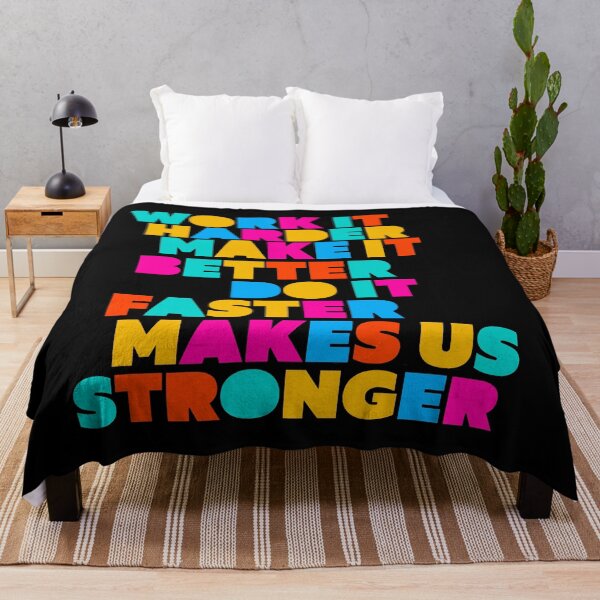 Item preview, Work It Harder Make It Better Do It Faster Makes Us Stronger Retro Geometric Typography designed and sold by paulo silveira.