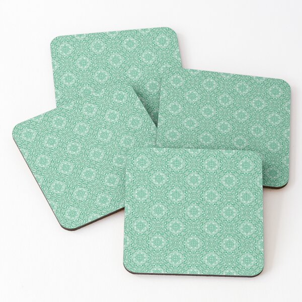 Item preview, Mandala Tile - Dark Mint designed and sold by Moonlit Datura.