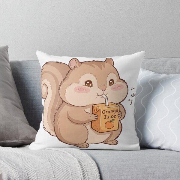 Item preview, Squirrel Drinking Orange Juice Kawaii Animal designed and sold by Be-aart-s.