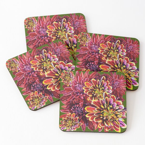 Item preview, Red Chrysanthemums 5 designed and sold by nastiaart.
