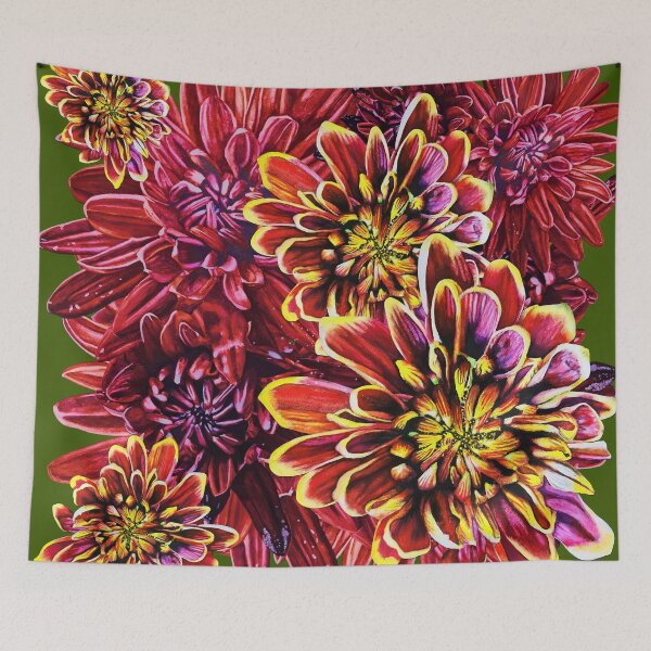 Item preview, Red Chrysanthemums 5 designed and sold by nastiaart.