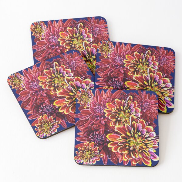 Item preview, Red Chrysanthemums 6 designed and sold by nastiaart.