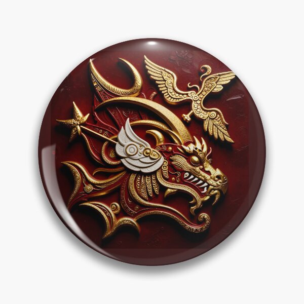 Item preview, Ornate Dragon and Phoenix Design designed and sold by Vicky Brago-Mitchell®.