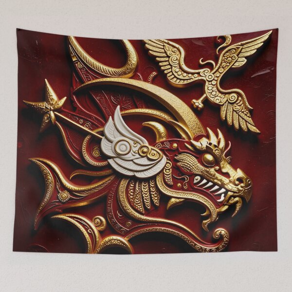Item preview, Ornate Dragon and Phoenix Design designed and sold by Vicky Brago-Mitchell®.