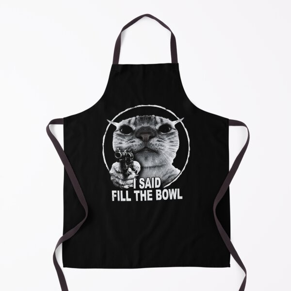 Item preview, Fill The Bowl Cat Shirt Funny Cat with Gun T-Shirt Sarcastic Cat Lover Gift Angry Tabby Cat Top Sassy Cat Meme Tee Hungry Cat Shirt [Black Shirt Only] designed and sold by Off-Road-Zone.