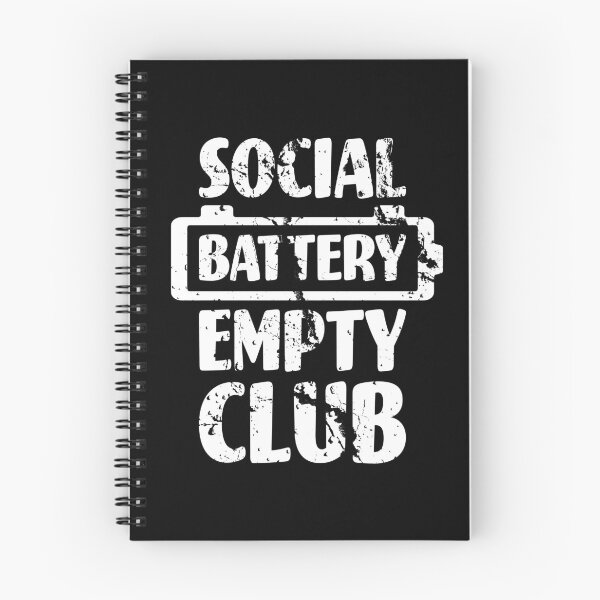 Item preview, Social Battery Empty Club designed and sold by Wounded Whisper.
