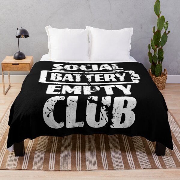 Item preview, Social Battery Empty Club designed and sold by Wounded Whisper.