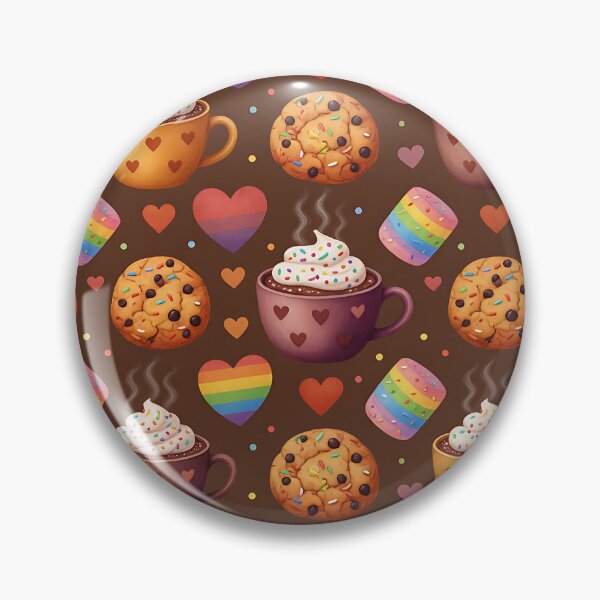 Item preview, Pride Hot Chocolate Cookies Rainbow Hearts Pattern designed and sold by ZhivanCrimson.