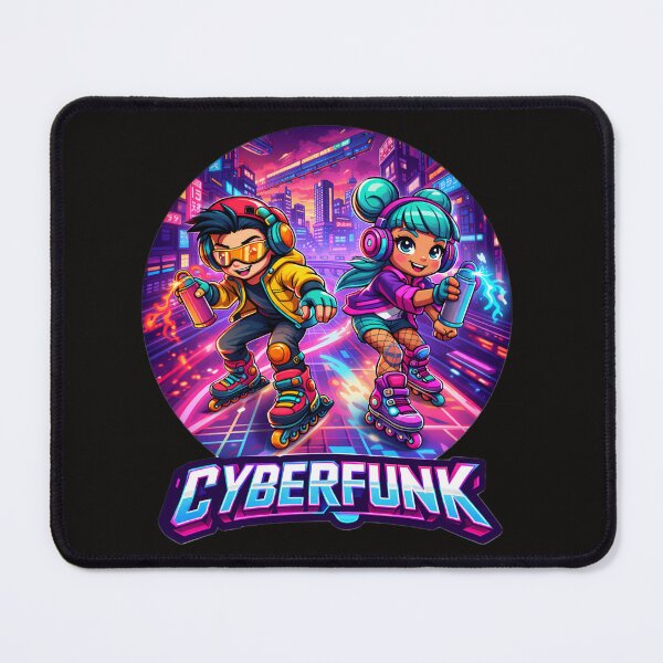 Item preview, Cyberfunk Skaters Neon City designed and sold by CheepMunks.