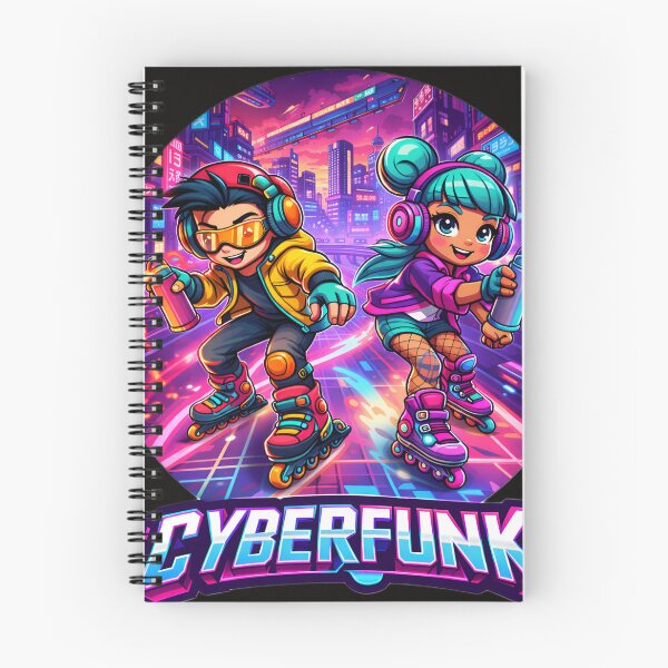 Item preview, Cyberfunk Skaters Neon City designed and sold by CheepMunks.