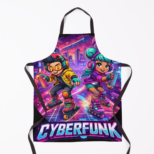 Item preview, Cyberfunk Skaters Neon City designed and sold by CheepMunks.