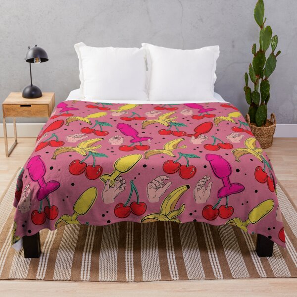 Item preview, Playful Adult Cherry Banana Anal Plug Seamless Pattern designed and sold by ZhivanCrimson.