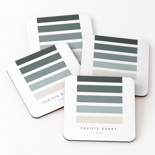 Item preview, ‘Pacific Coast’ Travel Hue Palette designed and sold by The Colourful Game.