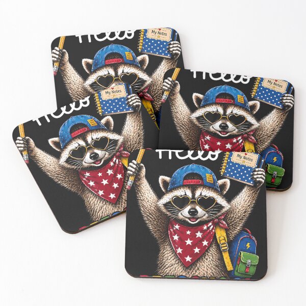 Item preview, Hello Preschool Raccoon Back To School designed and sold by DeliaSue.