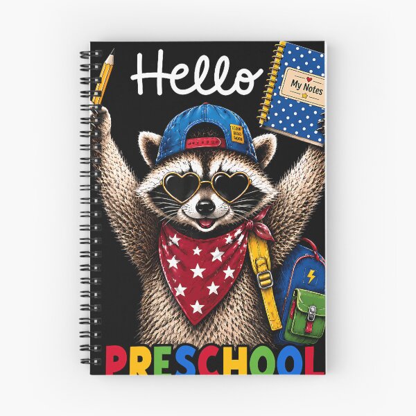 Item preview, Hello Preschool Raccoon Back To School designed and sold by DeliaSue.